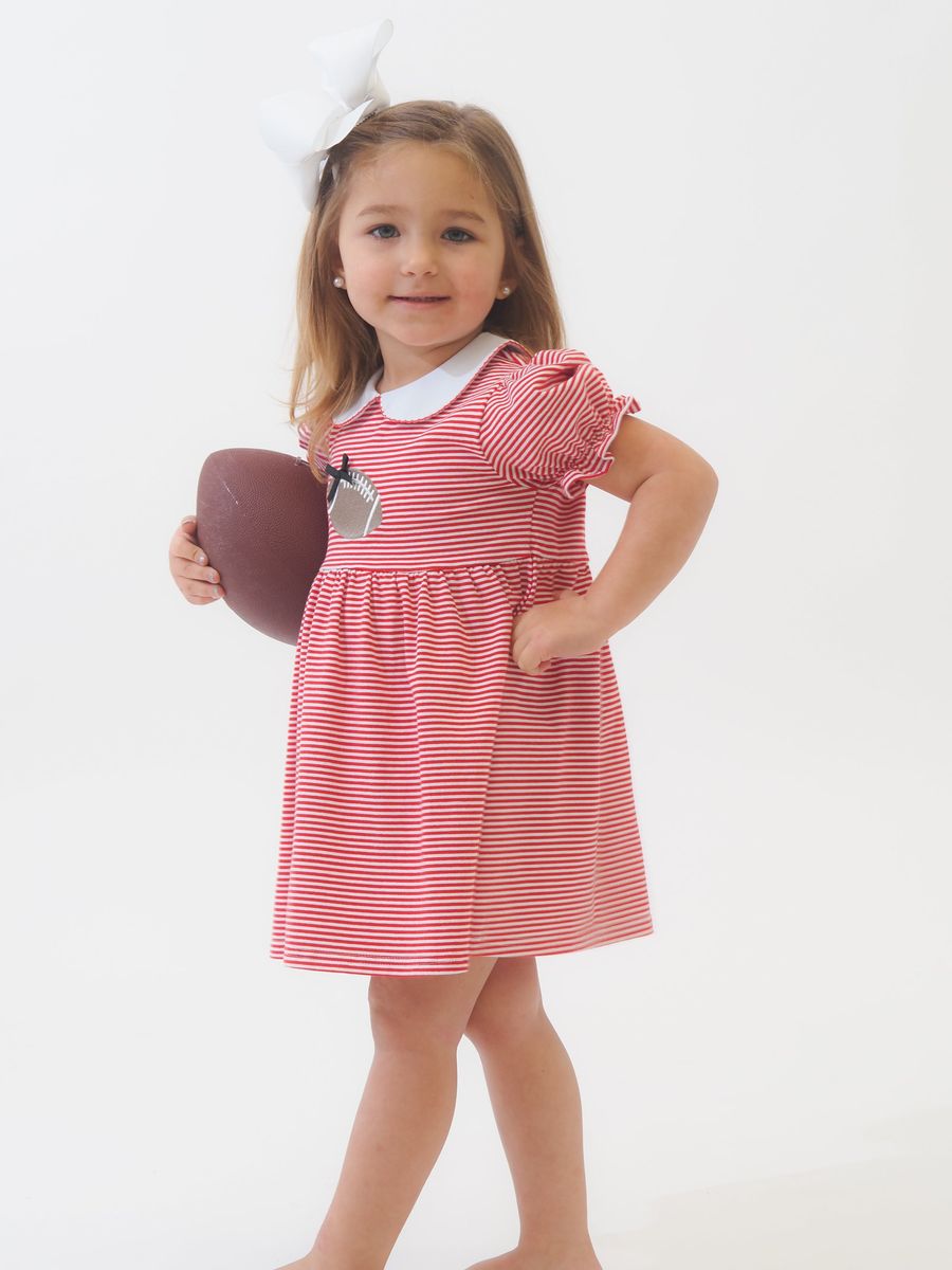 Regular Red Stripe Tailgate Dress