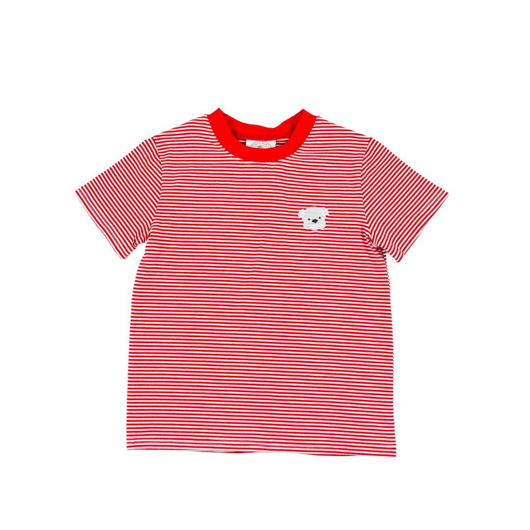 Fan Zone Crew Tee- White/Red