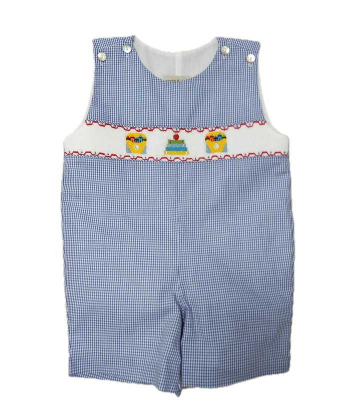 Back to School Boys Hand Smocked Overall