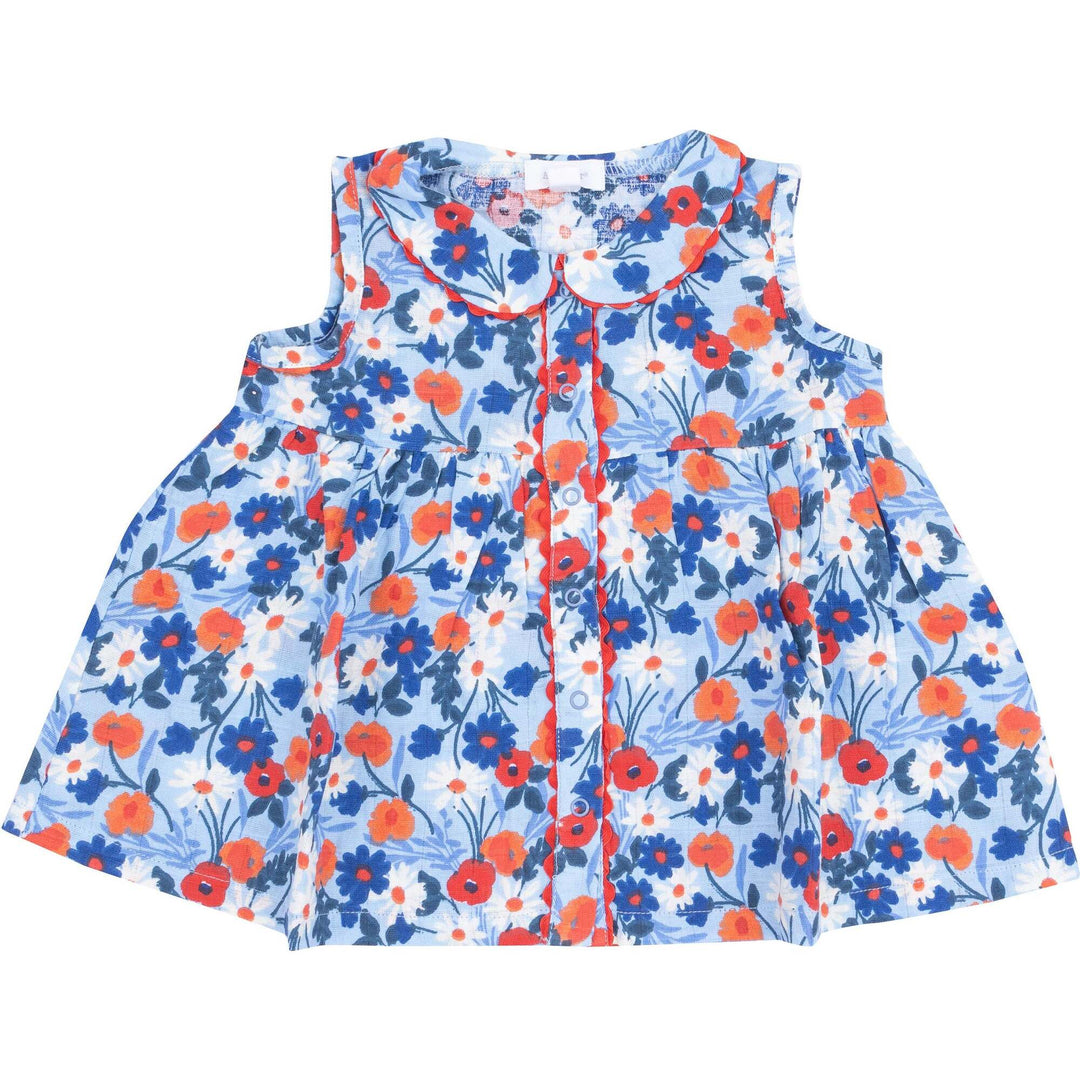 Poppy Days The Jill-peter Pan Collar With Ric Rac Trim Dress Only