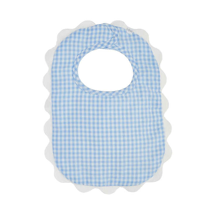 Gingham Scallop Bib