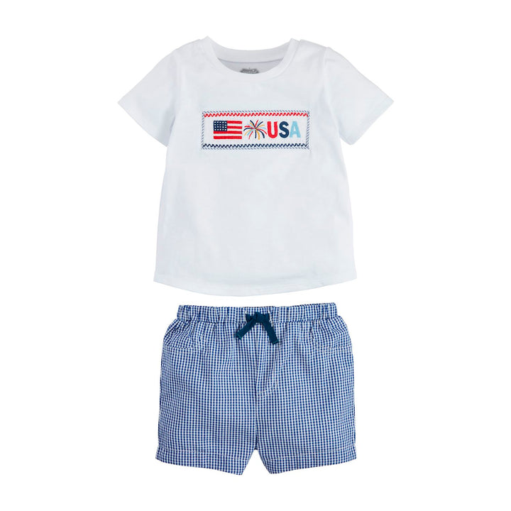 Flag Smock Tee Short Set