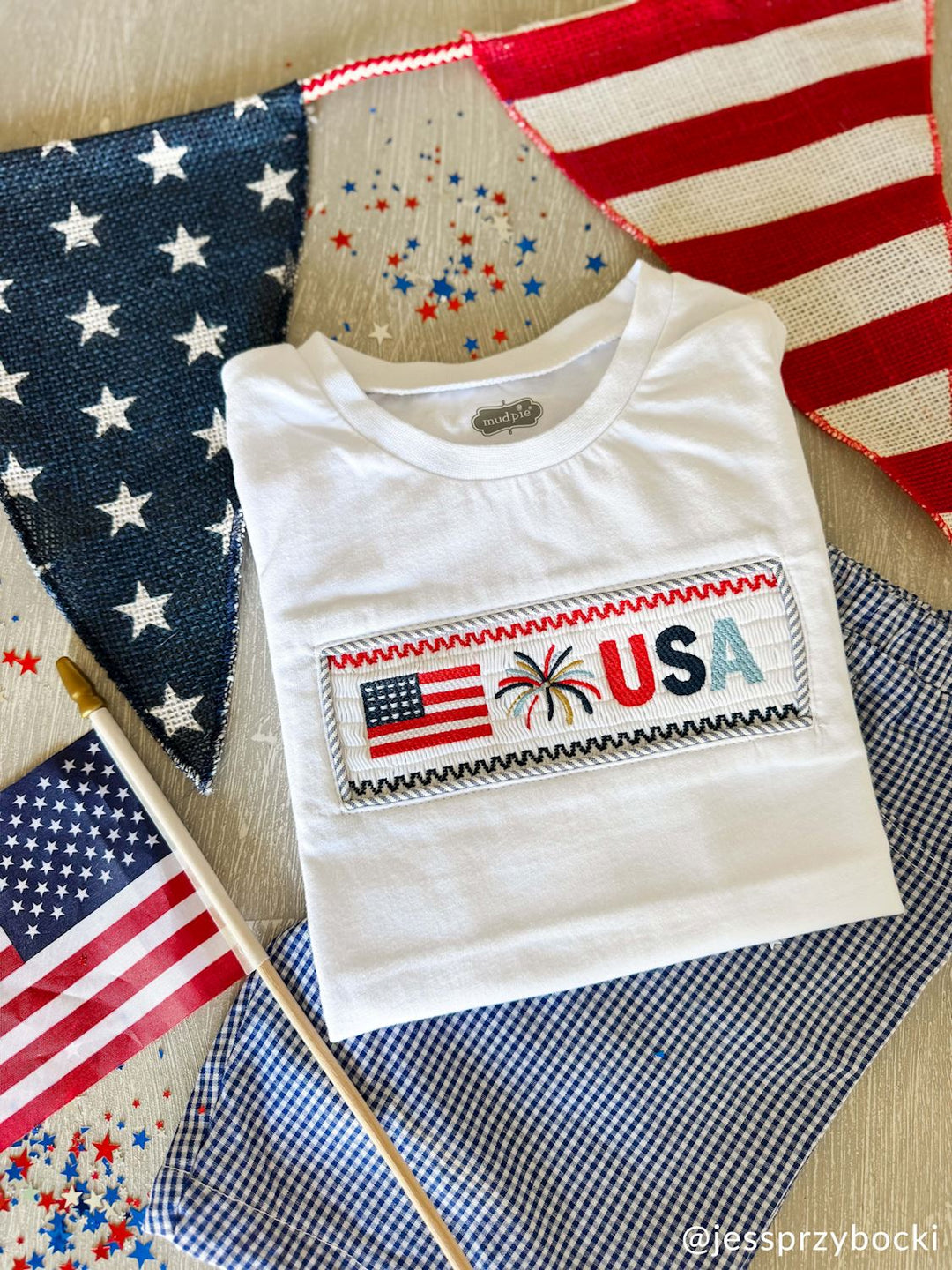 Flag Smock Tee Short Set