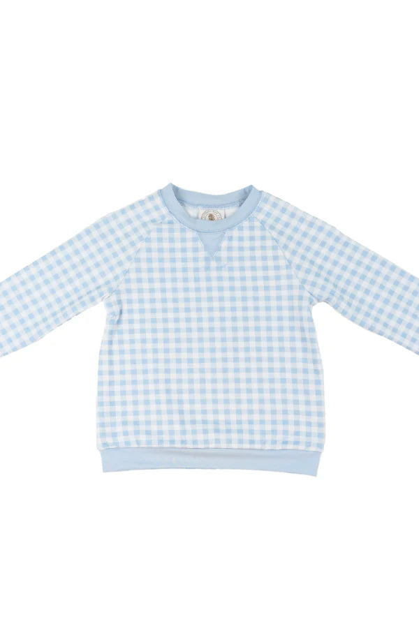 Blue Gingham Preston Pullover