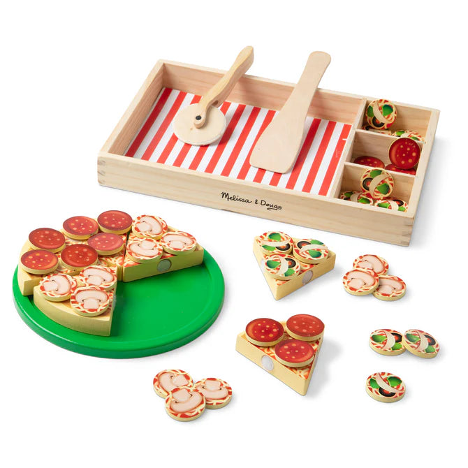Meliojoy Pizza Delivery 3個セット Wooden Pizza toy | Melissa & Doug – Cuddles & Carriages