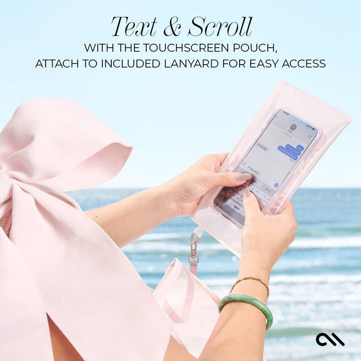 Special Edition Bow Beach Tote With Phone Pouch: Ballet Pink