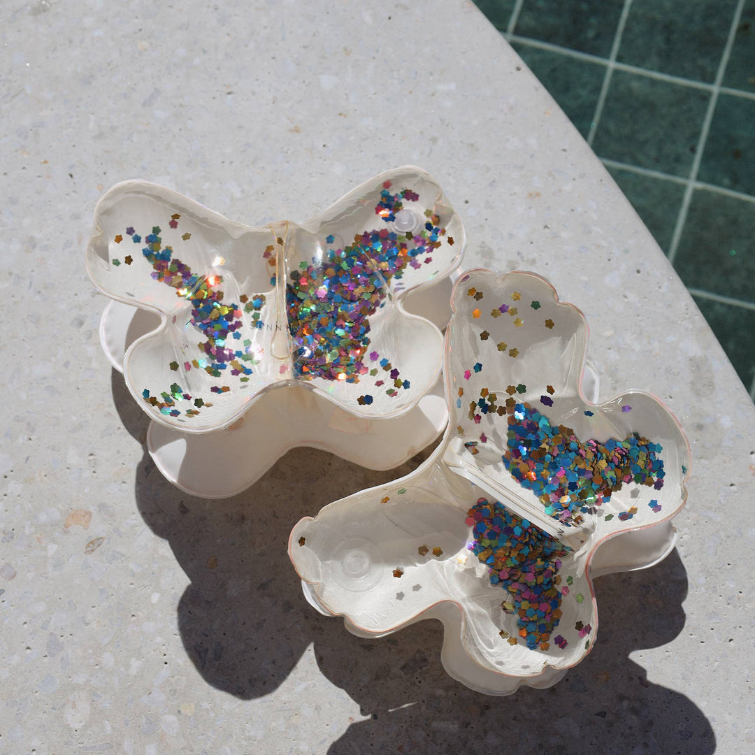 Kids Inflatable Arm Bands Cotton Candy Glitter