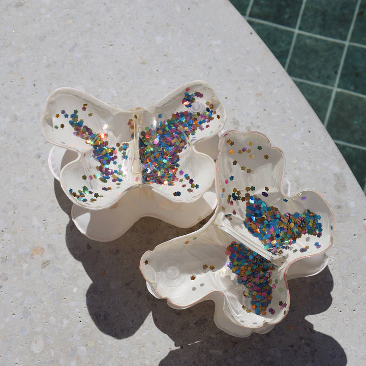 Kids Inflatable Arm Bands Cotton Candy Glitter