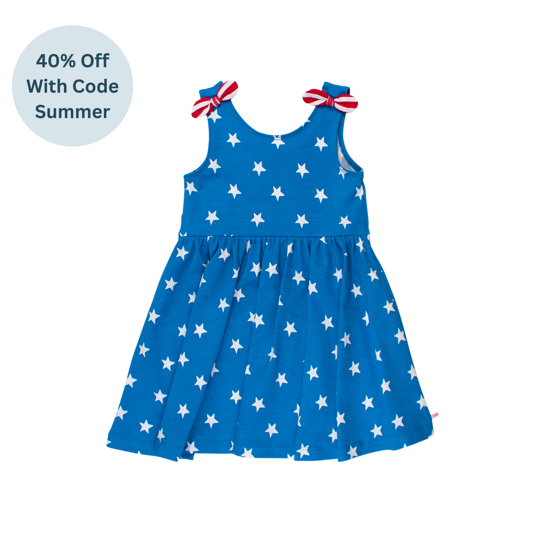 Tie Shoulder Twirl Dress