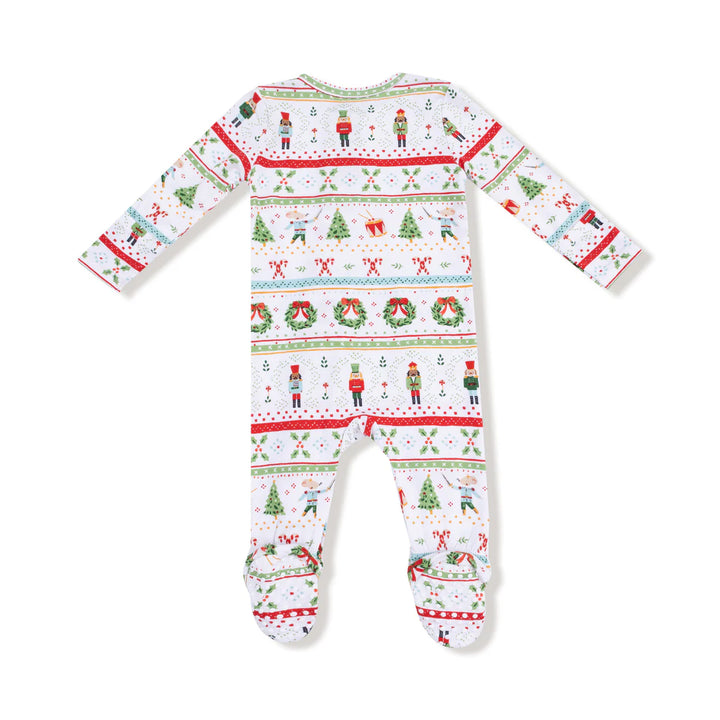Nutcracker Fair Isle  2 Way Zipper Footie