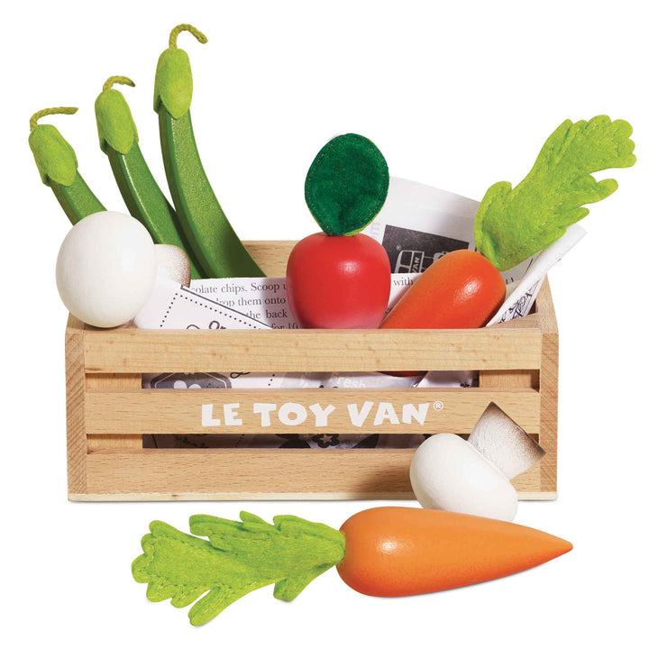 Harvest Vegetables Wooden Market Crate