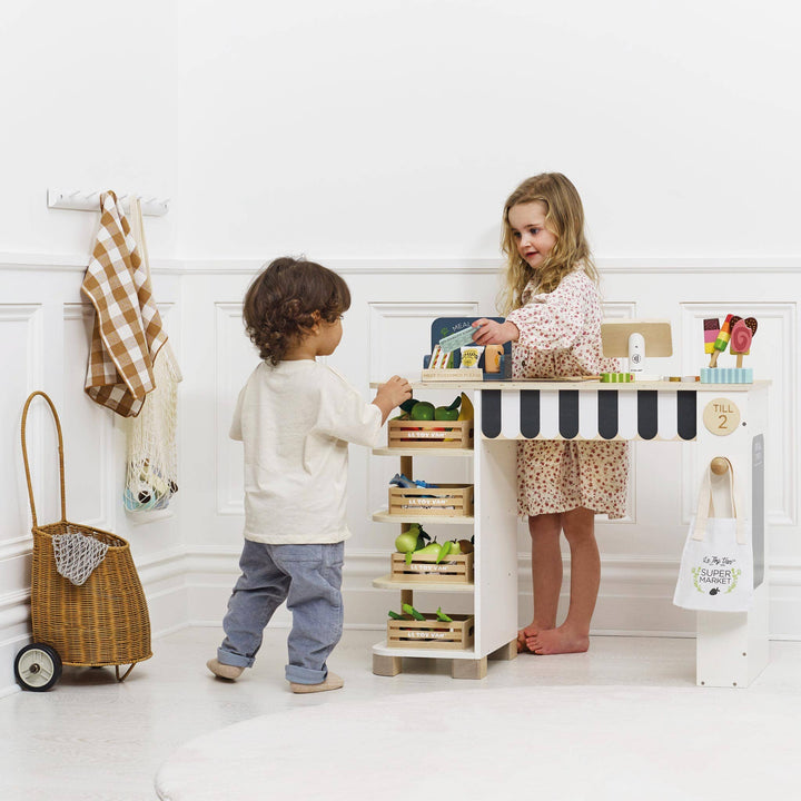 Le Toy Van Toy Supermarket Checkout & Wooden Role Play Accessories