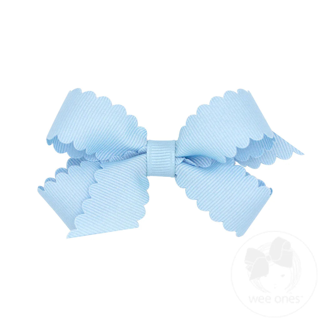 Grosgrain Millennium Hair Bow Scalloped Edge