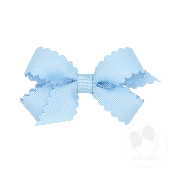 Grosgrain Millennium Hair Bow Scalloped Edge