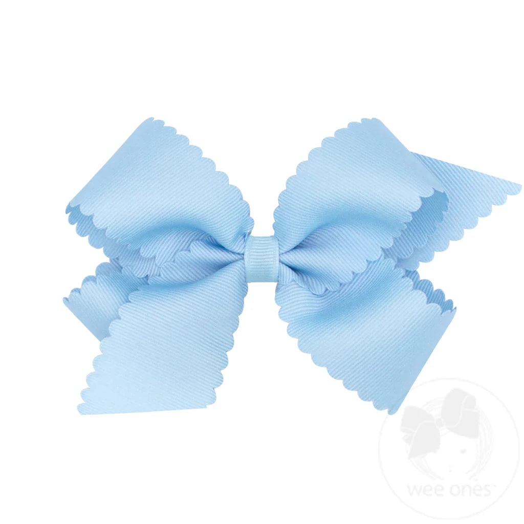 Grosgrain Millennium Hair Bow Scalloped Edge