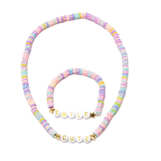 Cute Smile Necklace & Bracelet Set