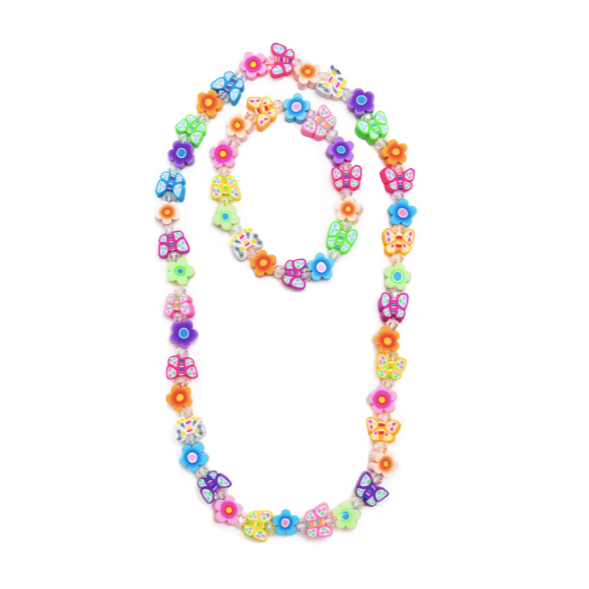 Flutter Flowers Necklace & Bracelet Set