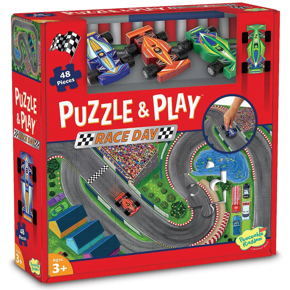 Puzzle & Play: Race Day Floor Puzzle