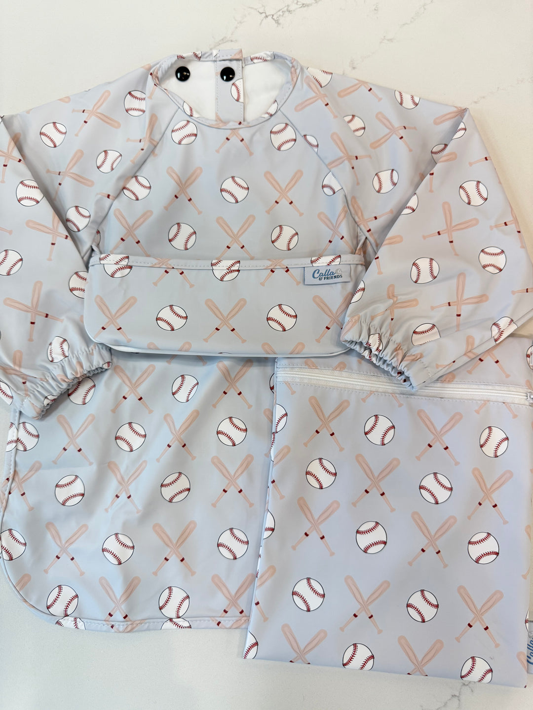 The Grayson Baseball Long Sleeve Bib