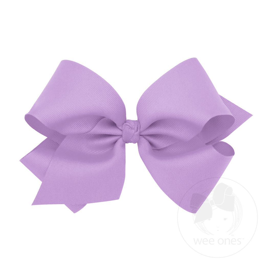 Classic Light Orchid Grosgrain Hair Bow (Knot Wrap)