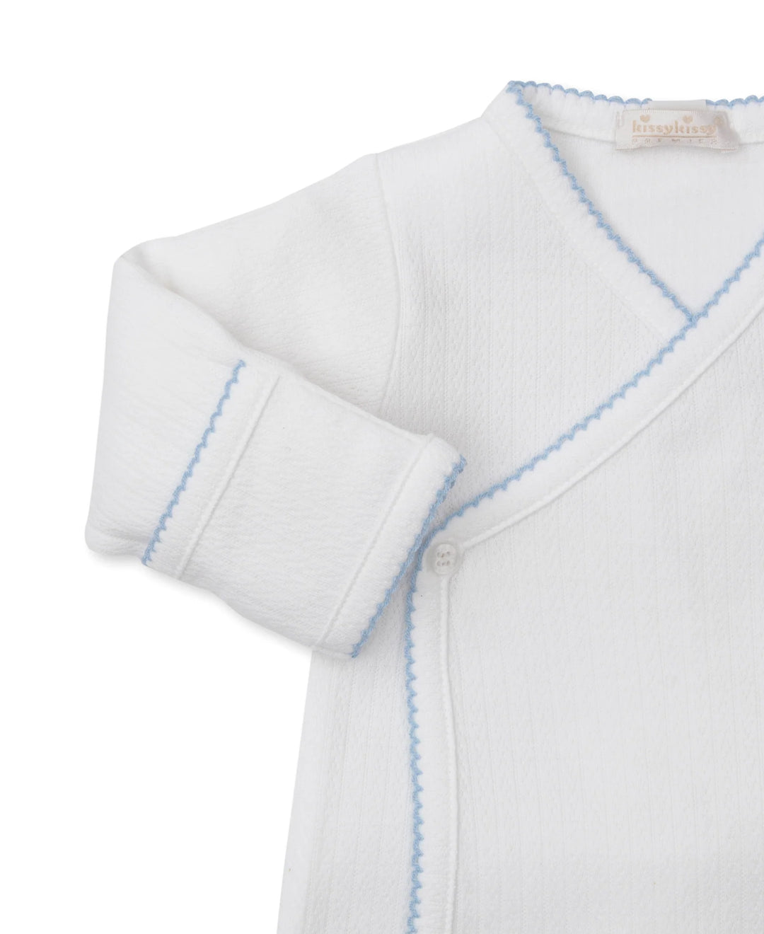 Premier Noah's Ark White/Blue Hand Emb. Cross Tee & Pant Set