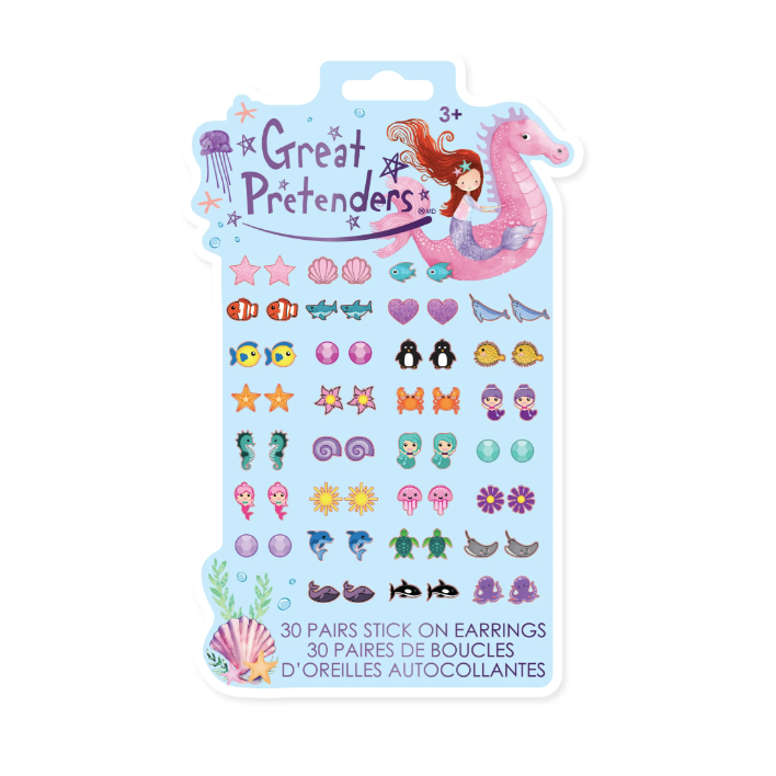 Mermaid Sticker Earrings, 30 pairs