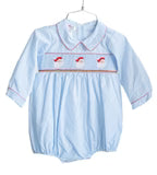 Smocked Blue Santa Bubble