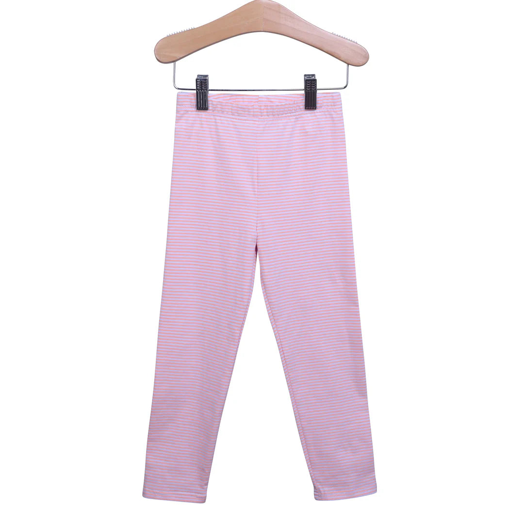 Light Pink Stripe Leggings