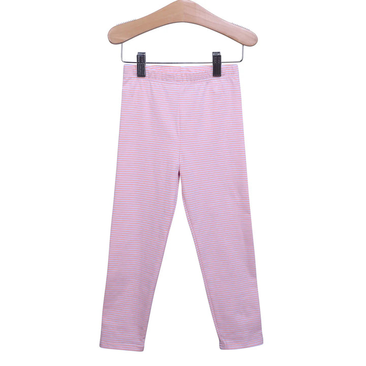 Light Pink Stripe Leggings
