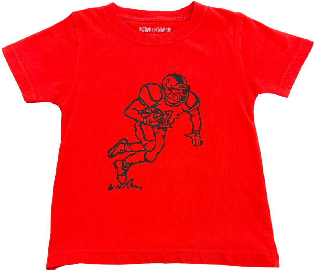 SS Red/Black Football Player T-shirt