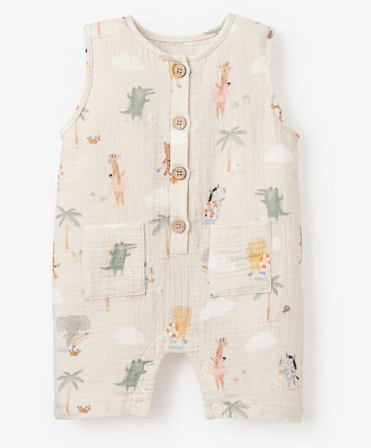 Seaside Safari Organic Muslin Shortall