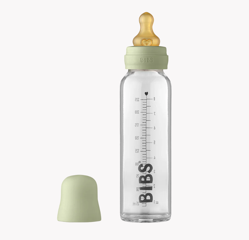 Baby Glass Bottle Complete Set 225ml Sage - 225 ml