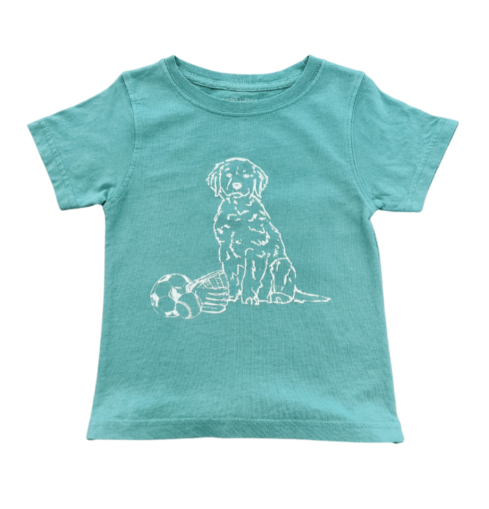 Seafoam Green Sports Pup T-Shirt