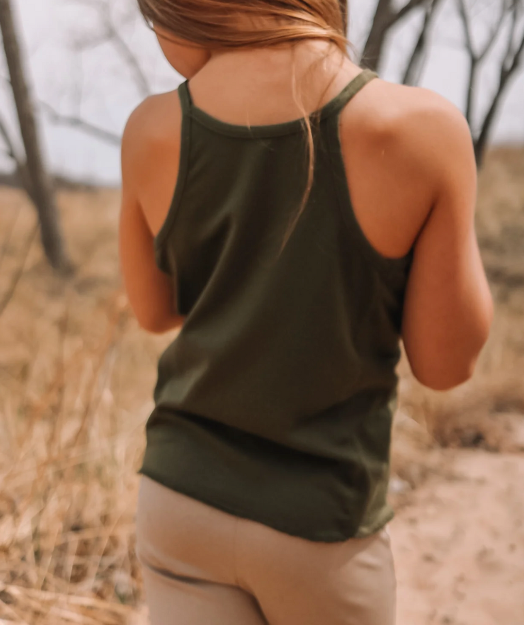 Olive Razor Back Tank