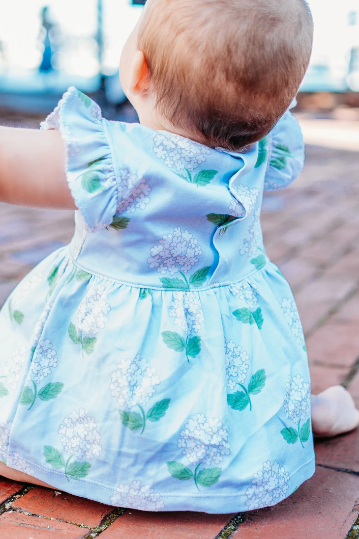 Hydrangea Pima Baby Girl Dress