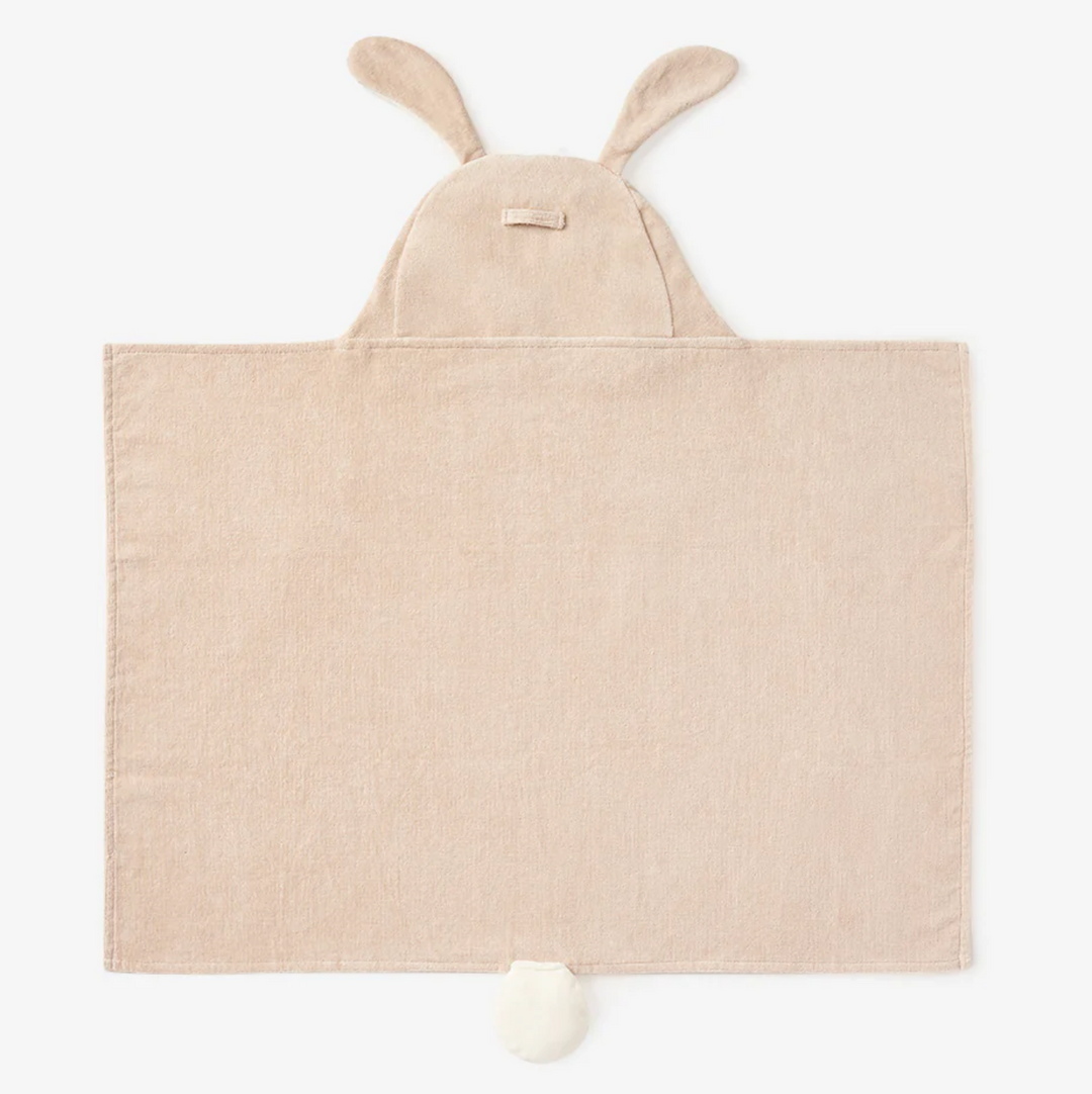 Taupe Bunny Hooded Baby Bath Wrap