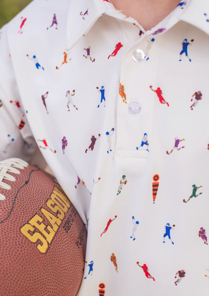 First Down Polo Short Sleeve Shirt