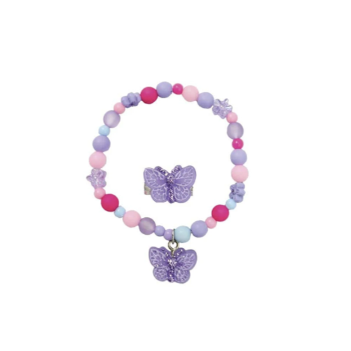 Sparkle Butterfly Bracelet & Ring Set