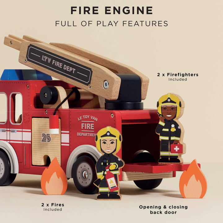 Le Toy Van Toy Fire Engine & Characters