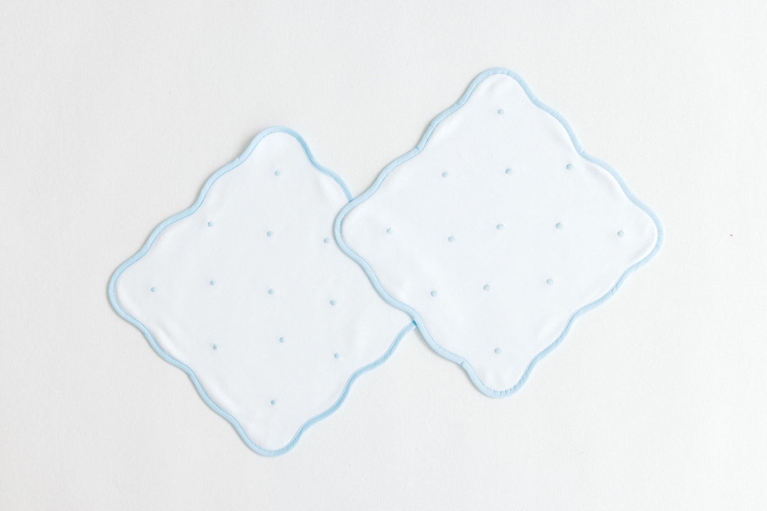 Embroidered Dots Wash Cloths Set