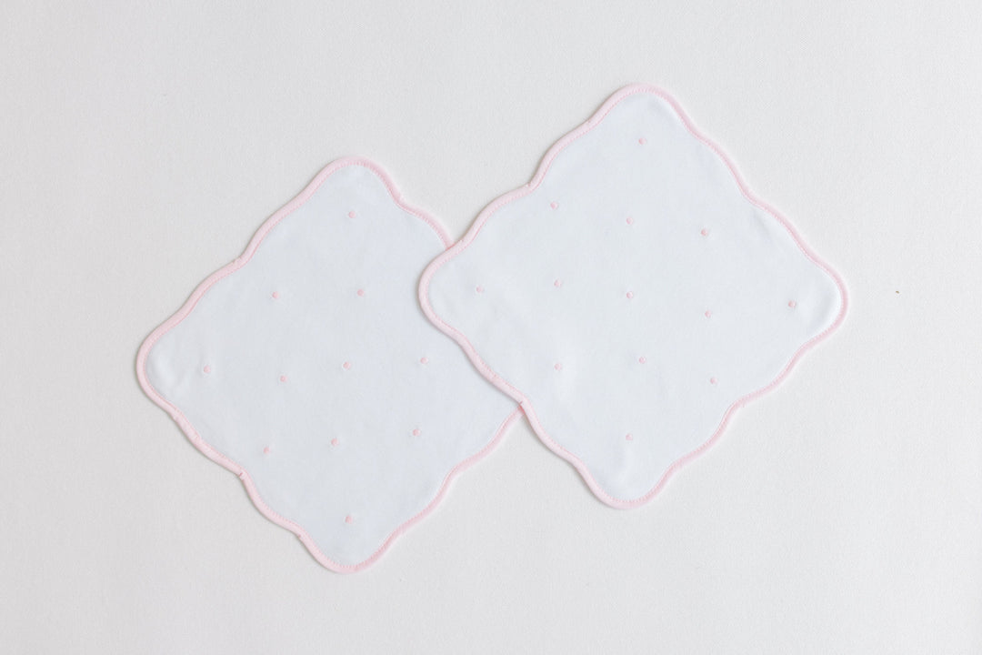 Embroidered Dots Wash Cloths Set