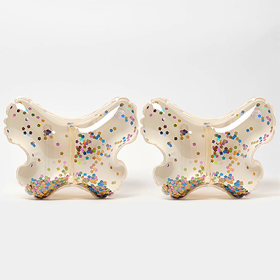 Kids Inflatable Arm Bands Cotton Candy Glitter