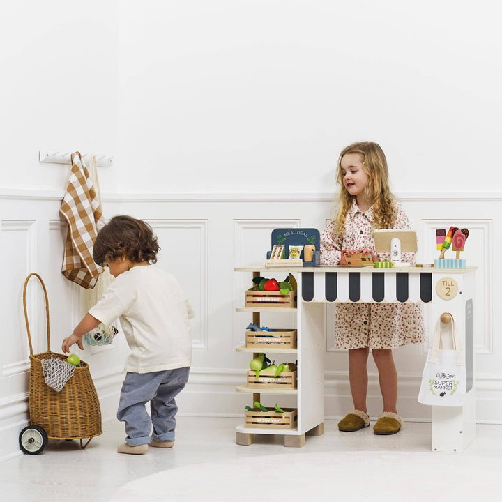 Le Toy Van Toy Supermarket Checkout & Wooden Role Play Accessories