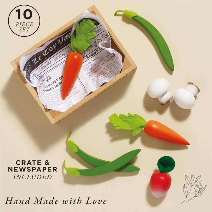 Harvest Vegetables Wooden Market Crate