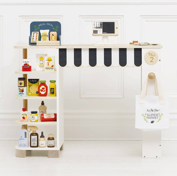 Le Toy Van Toy Supermarket Checkout & Wooden Role Play Accessories