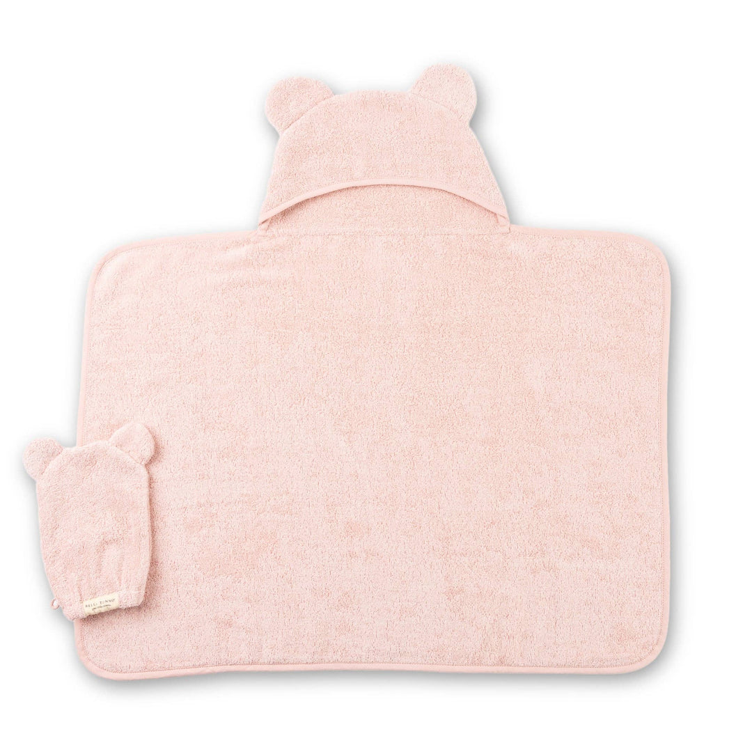 Hooded Towel + Wash Mitt Set Blush: Pink