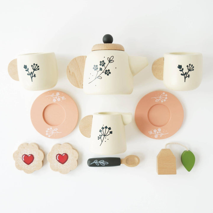 Eco-Friendly Wooden Tea Set & Tray