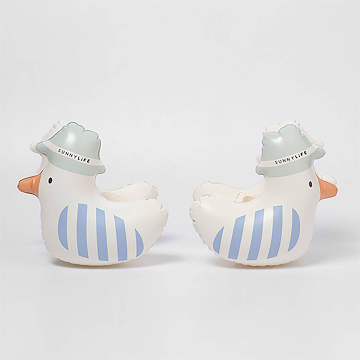 Kids Inflatable Arm Bands Sid the Seagull Blue Stripe