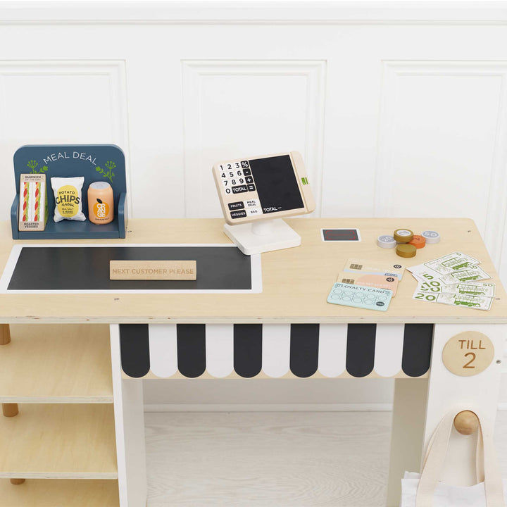Le Toy Van Toy Supermarket Checkout & Wooden Role Play Accessories