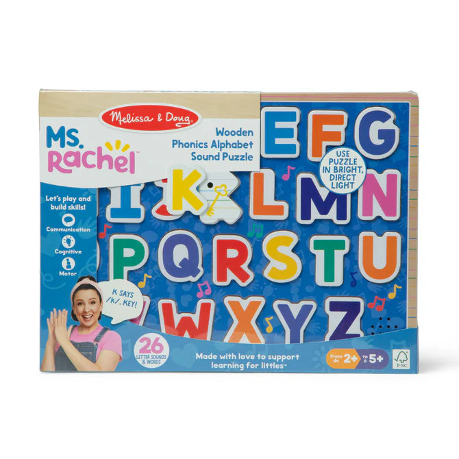 Ms. Rachel Wooden Phonics Alphabet Sound Puzzle